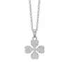 Agaard halskæde med sølv firkløver fyldt med zirconer