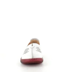 Beige ballerina i skind