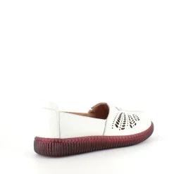 Beige ballerina i skind