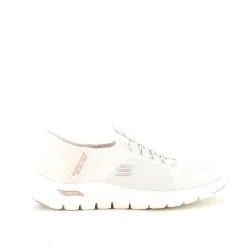 Beige Skechers slip-ins med svangstøtte