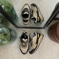 Beige vandtæt sko fra Green Comfort med masser af svangstøtte