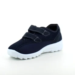 Blå fleksibel sko med skridhæmmende såler