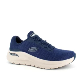 Blå herresko fra Skechers med ekstra svangstøtte