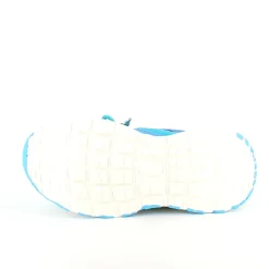 Blå letvægtssko med stødabsorbering og flotte detaljer