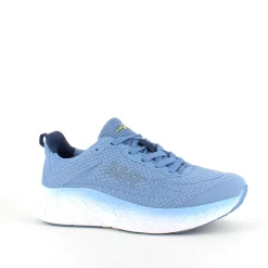 Blå sneakers med åndbar overdel