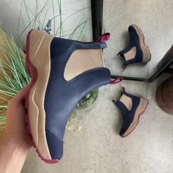 Blå Woden gummistøvle med svangstøtte