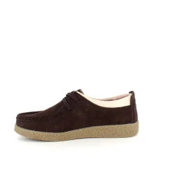 Brun ruskindssko med rågummisål