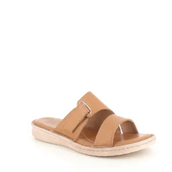 Brun skind slip on med justerbar rem fra Relaxshoe