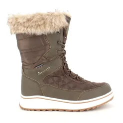 Brun vandtæt vinterstøvle fra Whistler med pels kant