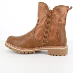 Brun vinterstøvle med foer og smarte detaljer