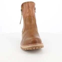 Brun vinterstøvle med foer og smarte detaljer