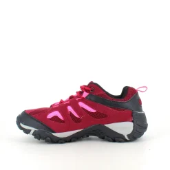 Damesko i bordeaux-pink med TPR-sål og snørebånd – åndbar og komfortabel