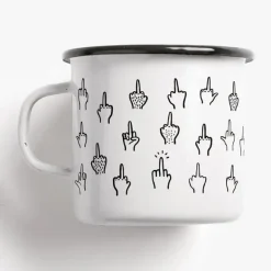 F*&K you emaljekop – humoristisk krus til hverdagen