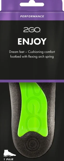 2GO støddæmpende 3/4 sål