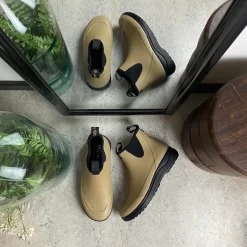 Green Comfort gummistøvle i beige med svangstøtte