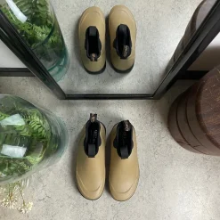 Green Comfort gummistøvle i beige med svangstøtte