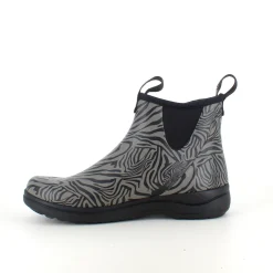 Green Comfort gummistøvle i zebraprint med svangstøtte