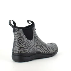 Green Comfort gummistøvle i zebraprint med svangstøtte