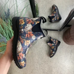 Green Comfort gummistøvle i tigerprint med svangstøtte