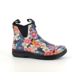 Green Comfort gummistøvle i blomsterprint med svangstøtte