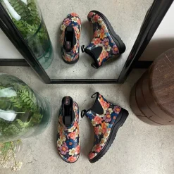 Green Comfort gummistøvle i blomsterprint med svangstøtte