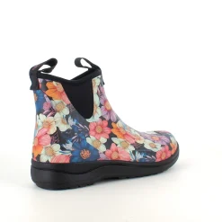 Green Comfort gummistøvle i blomsterprint med svangstøtte