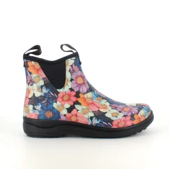 Green Comfort gummistøvle i blomsterprint med svangstøtte