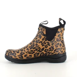 Green Comfort gummistøvle i leopardprint med svangstøtte