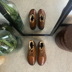 Green Comfort vinterstøvle med uldfor i congnac