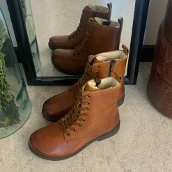 Green Comfort vinterstøvle med uldfor i congnac