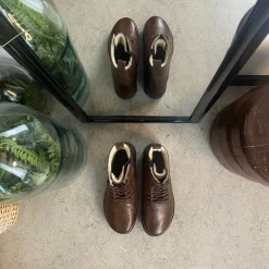 Green Comfort vinterstøvle med uldfor i brun