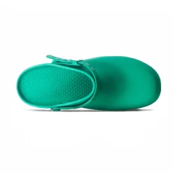 Grøn Autoklaverbar clog med antistatiske skridhæmmende såler
