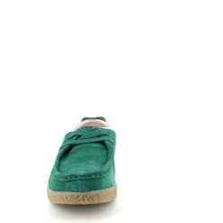 Grøn ruskindssko med rågummisål