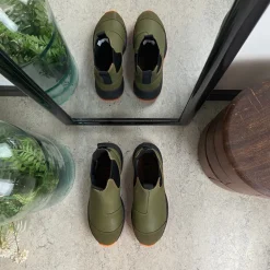 Grøn Woden gummistøvle med svangstøtte