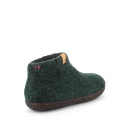 Høj grøn hjemmesko i uld med skridhæmmende såler fra Green Comfort