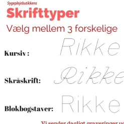 Hjerte navneskilt med magnet på bagsiden