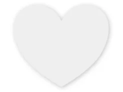 Hjerte navneskilt med magnet på bagsiden