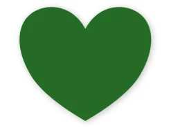 Hjerte navneskilt med magnet på bagsiden