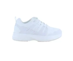 Hvid letvægtssko fra Gaitline med optimal af støddæmpning og svangstøtte