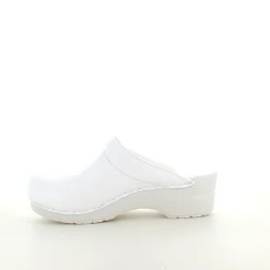 Hvid Sanita tøffel træsko med fleksibel bund