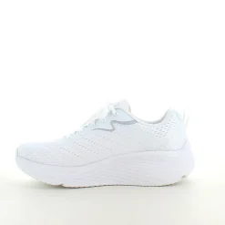 Hvid Skechers Max Cushion sko – optimal støtte og uovertruffen komfort.