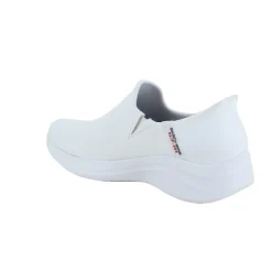 Hvid skind slip-in sko fra Skechers