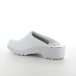 Hvid skind træsko uden kap