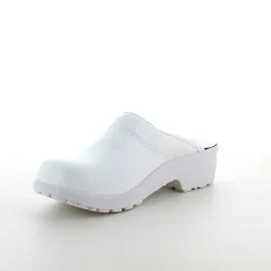 Hvid skind træsko uden kap