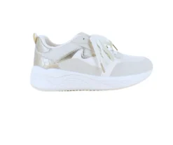 Hvid sommersko med sølv effekter