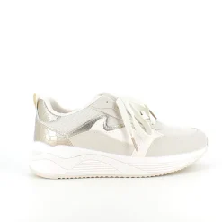 Hvid sommersko med sølv effekter