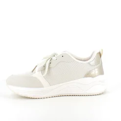 Hvid sommersko med sølv effekter