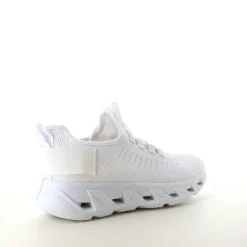 Hvide slip-on sko med strikoverdel