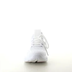 Hvide slip-on sko med strikoverdel