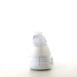 Hvide slip-on sko med strikoverdel